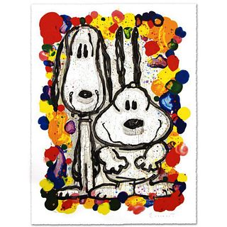 Wait Watchers Limited Edition Hand Pulled Original Lithograph (27" x 35.5") by Renowned Charles Schulz Protege, Tom Everhart. Numbered and Hand Signed