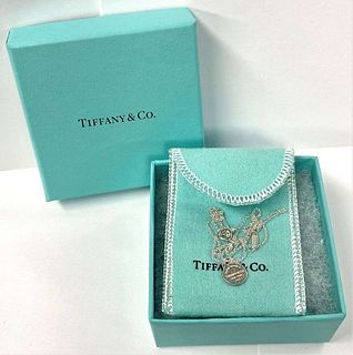 Tiffany & Co. Round Tag Necklace .925 Sterling Silver