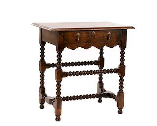 William and Mary Style Stained Oak Dressing Table