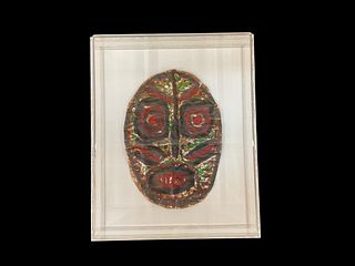 American Outsider Artist, Jerry Coker Tin Identity Mask