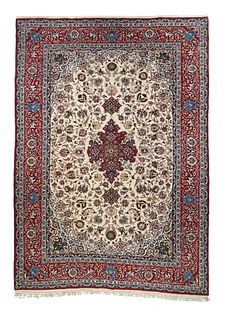 Extremely Fine Isfahan Rug 6'7" x 9’8" (2.01 x 2.95 M)