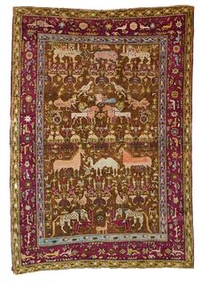 Fine Antique Turkish Silk Rug 3’6” x 5’1" (1.07 x 1.55 M)