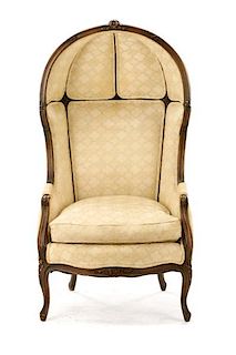 French Louis XV Style Domed Porter's Chair