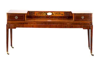 English Marquetry Spinet Desk, G. Astor & Co.