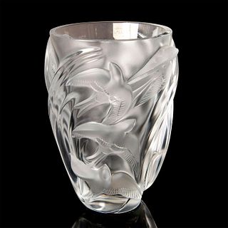 Lalique Crystal Vase, Martinets