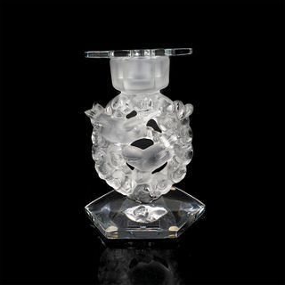 Lalique Crystal, Mesanges Candlestick
