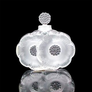 Lalique Crystal Perfume Bottle, Deux Fleurs with Stopper