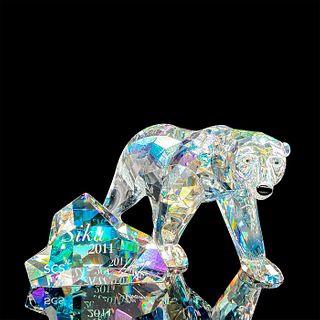 2pc Swarovski Crystal Figurine + Plaque, Siku Polar Bear