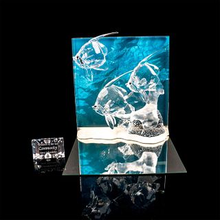 2pc Swarovski Crystal Wonders of the Sea Figurine + Plaque