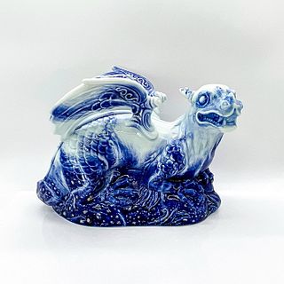Royal Doulton Veined Blue Flambe Figure Dragon HN2085