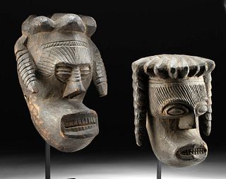 19th C. African Igbo Spirit Masks Okoroshi Ojo Style