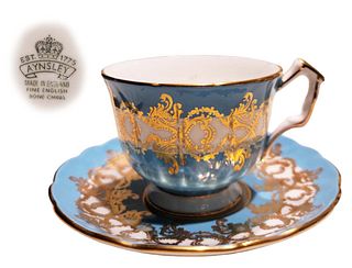 Aynsley Tea Cup And Saucer Fine English Bone China