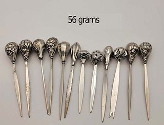 12pcs Lot Of Sterling Silver (56 grams)