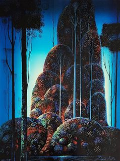 Eyvind Earle 'Tall Trees' 1987, Signed & Numbered Serigraph
