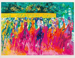 Leroy Neiman, 125Th Preakness Stakes, Hand Signed & Numbered Serigraph