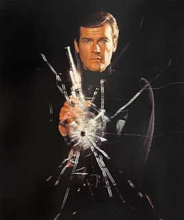 Terry O'Neill, Character-Defining Shattered-Glass Image Of Roger Moore's Bond, 1973