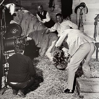 Terry O'Neill, Director Guy Hamilton, Standing Just Beyond The Camera, Oversees The Fight Between Bond A Pussy Galore, 1964