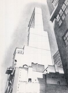 Charles Sheeler, Delmonico Building, 1926, 7x10.5