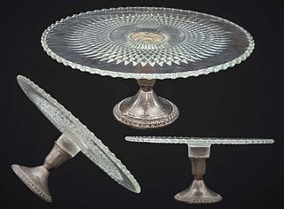 Sterling Silver Weighted Centerpiece With Baccarat Crystal