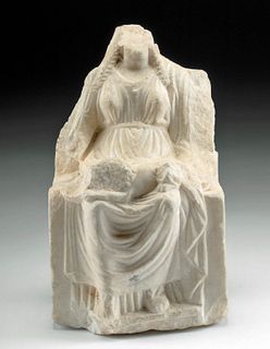 Roman Marble Statue - Cybele / Draped Lion, ex-Harmer