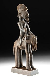 19th C. African Senufo Wood Figure on Horse