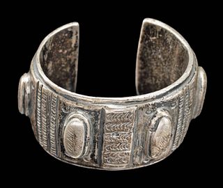 Egyptian Bedouin Silver Cuff Bracelet