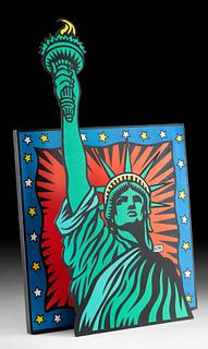 Burton Morris Pop Art Relief - Statue of Liberty (1999)