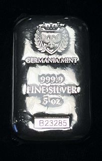 Germania Mint 5 ozt .9999 Silver Bar
