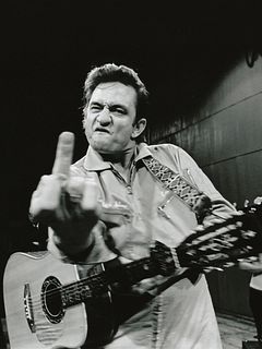 Johnny Cash "Middle Finger, 1969" Print