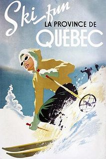 "SKI FUN La Province de Quebec" Poster