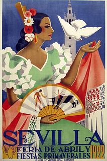 "Seville April Fair and Spring Festivals, 1922" Poster