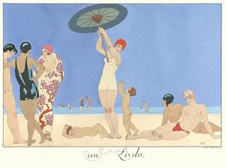 George Barbier "Au Lido, 1924" Print