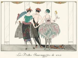George Barbier "Les Belles Sauvagesses de 1920" Print