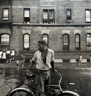 Gordon Parks "Gangster on Bicycle, 1948" Print.