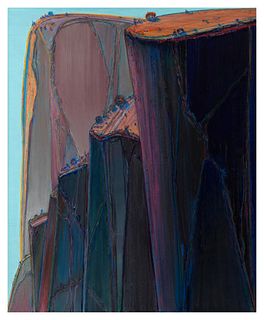 Wayne Thiebaud "Canyon Mountains, 2011" Offset Lithograph