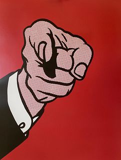Roy Lichtenstein "Finger Pointing" Offset Lithograph