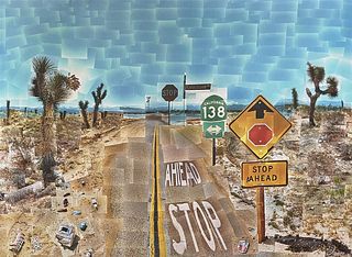 David Hockney "Pearlblossom Highway" Offset Lithograph