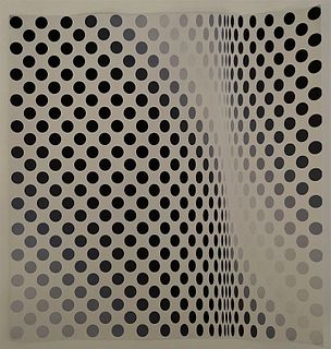 Bridget Riley "Pause, 1964" Offset Lithograph