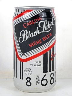 1981 Carling Black Label 750ml Beer Can Molson O'Keefe Canada