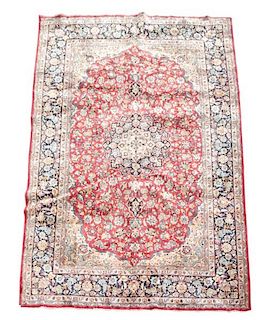 Hand Woven Persian Isfahan Area Rug 9' 6" x 14' 7"