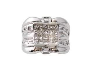 Ladies 18k White Gold & Diamond Ring