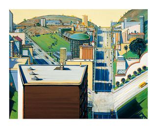 Wayne Thiebaud "Valley Streets, 2003" Offset Lithograph