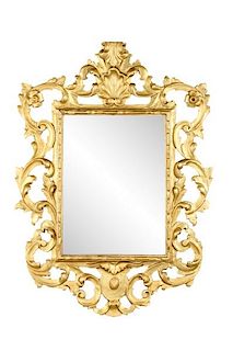Large Italian Neoclassical Giltwood Mirror