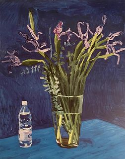 David Hockney "Iris with Evian Bottle, 1998" Offset Lithograph