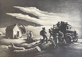 Thomas Hart Benton "Departure of the Joads, 1939" Print