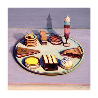Wayne Thiebaud "Dessert Tray, 1992" Offset Lithograph