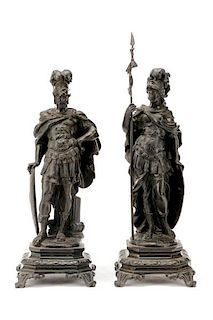 French School, "Athena and Zeus", Bronze