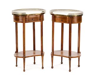 Pair, Louis XV Style Kidney Bean Side Tables