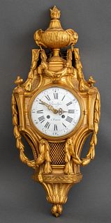 Brulfer Paris French Louis XVI Ormolu Cartel Clock