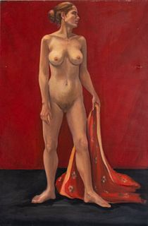 Penny Purpura Nude Lady Oil on Canvas